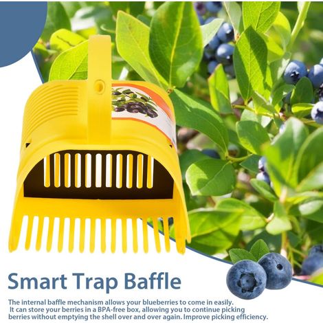 Berry Picker Peigne Plastique Blueberry Rake Scoop pour la Récolte de Fruits 22x14x17cm (1/5)
