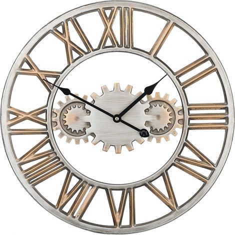 Orologio da parete color argento e oro Seon