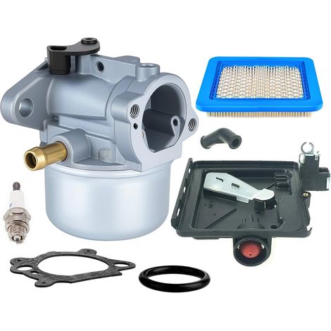 Carburador compatible con Briggs Stratton 799868, incluye base filtro aire y bomba cebador para cortacésped 4-7 HP (1/5)
