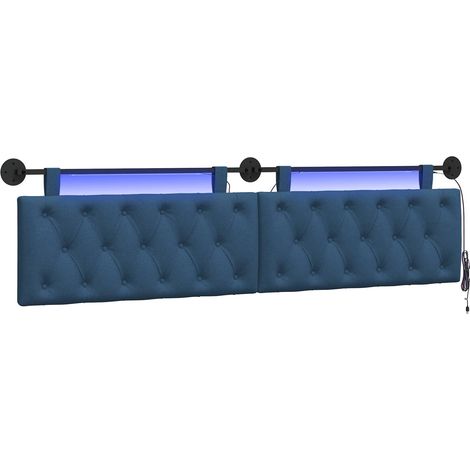 Maison Exclusive - Testiera sospesa Con luce LED Blu Tessuto (1/5)