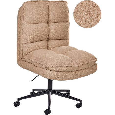 Sedia da scrivania per ufficio Regolazione del sedile reclinabile Imbottitura spessa Boucle Beige Sabbia Addison (1/5)