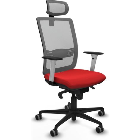 Silla de oficina piqueras y crespo moderna gris similpiel (1/2)