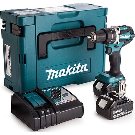 Makita DHP484RTJ 18v LXT Brushless Combi Drill 2x 5.0ah Batts (1/5)