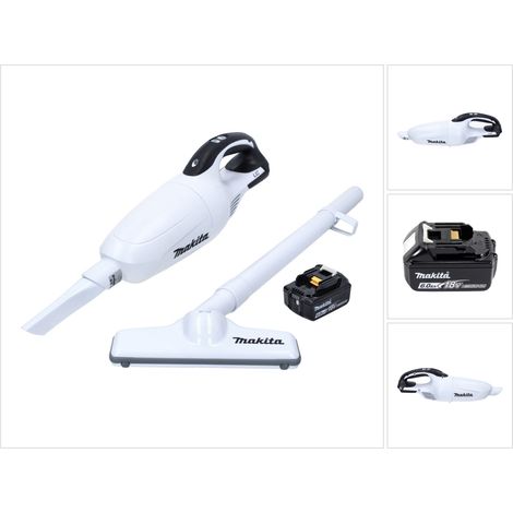 Makita DCL 181 FG1W Akku Staubsauger 18 V Weiß + 1x Akku 6,0 Ah - ohne Ladegerät (1/5)