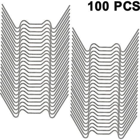 100 clips de vitrage en acier inoxydable, type W, pour serre (1/5)