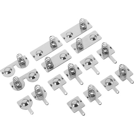 Ressort de contact en fer argenté pour batterie, assurant une connexion sécurisée et une utilisation polyvalente (1 jeu) (1/5)