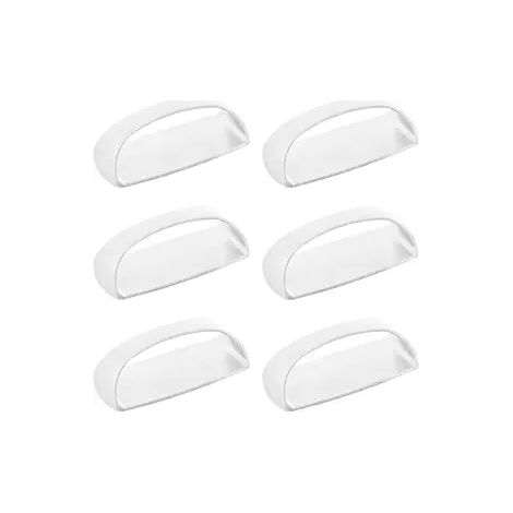 Poignées de Meuble Adhésives Blanches Sans Perçage, Poignée de Porte Autocollante pour Tiroir, Armoire Coulissante, Fenêtre, Poignée de Placard Sans Vis (1/4)