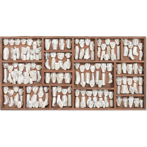 Decoracion Pared Teca 120X6X61 Tribu Blanco (1/5)