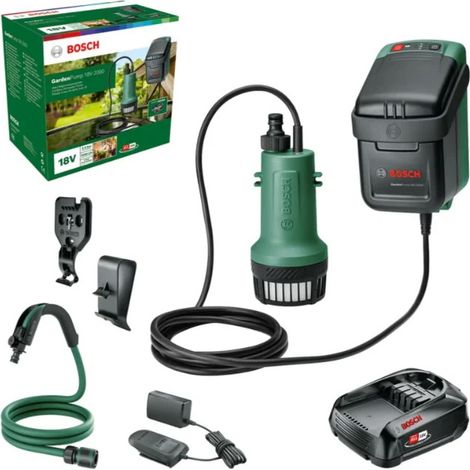 Bosch 18v Garden Water Pump GardenPump Rainwater 18V-2000 18v 1x 2.5Ah Battery (1/5)