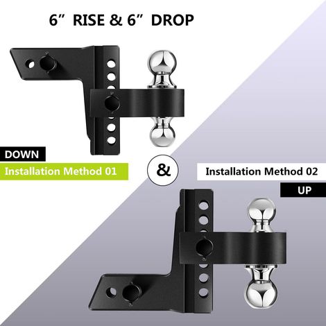 Supply high-strength adjustable aluminum alloy trailer arm, 6-inch, with pin lock, double-headed trailer arm. (1/4)
