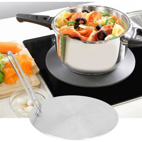 Plaque Adaptation Induction Acier - Diffuseur Chaleur Amovible pour Casserole Fonte Céramique Lumiryn (1/5)