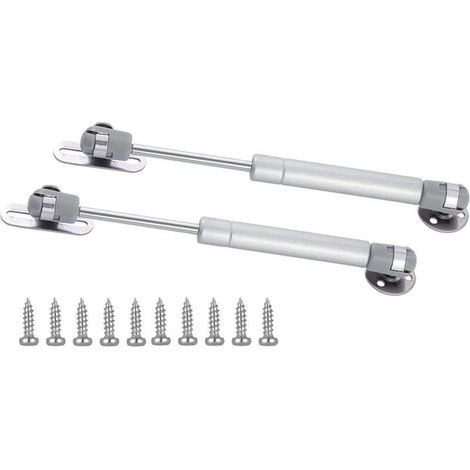 Vérins à gaz 120N pour meuble – Lot de 2 – Amortissement silencieux – Compatible bois et aluminium – Installation simple avec vis incluses (1/5)