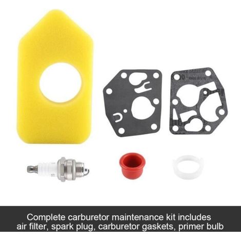 Filtre à air Carburateur Garniture joint de diaphragme Ampoule bougie Kit complet Briggs & Stratton (1/4)