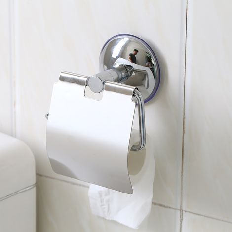 Porte-rouleau de papier toilette mural en acier inoxydable, support de papier hygiénique avec ventouse