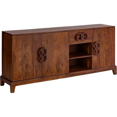 Buffet 3 portes en bois d'acacia Quilla (1/5)