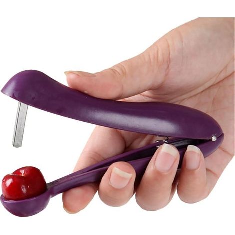 Dénoyauteur à cerises, dénoyauteur à cerises professionnel, outil de noyau à olive, outil de noyau de fruits, outil multifonction robuste pour cerise, olive, aubépine, dates rouges
