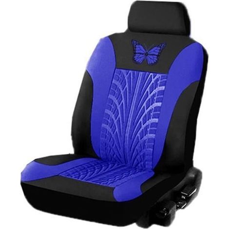 Autositzbezug-Set, Universal-Autositzbezüge für Vorder- und Rücksitze, 2er-Pack, Blau (1/5)