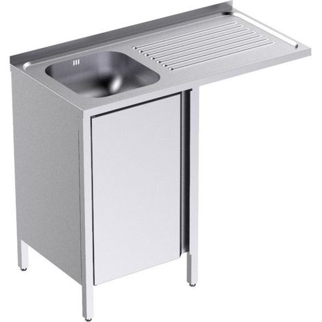 Plonge avec Bâti 1 Porte et Espace pour Lave-Verres 1000x500 mm - Distform (1/2)