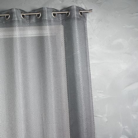 Voilage organza - Effet résille Gris clair 140x260 cm (1/2)