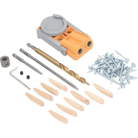 Winkelbohrlehre für die Holzbearbeitung, einstellbar bis 15°, für Taschenlöcher von 1/2" bis 1 1/2". (1/5)