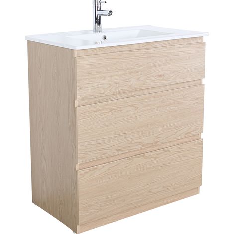 Mueble lavabo individual 80cm - con encimera de cerámica SORRENTO