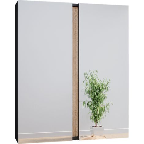 Specchio contenitore bagno Gloria, Antracite, 70.4 x 84 cm con 2 porte, Vicco