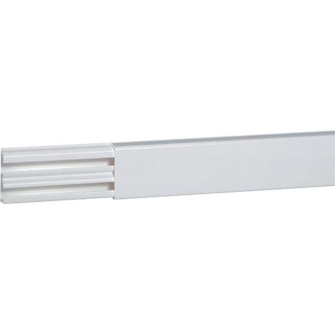 Legrand – Moulure DLPlus 60x20mm 30114 – 3 compartiments – Blanc – Vendu au mètre – Longueur 2,1m