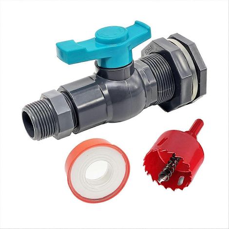 Kit de robinet de pluie avec scie cloche et passe-câble en PVC (1/5)