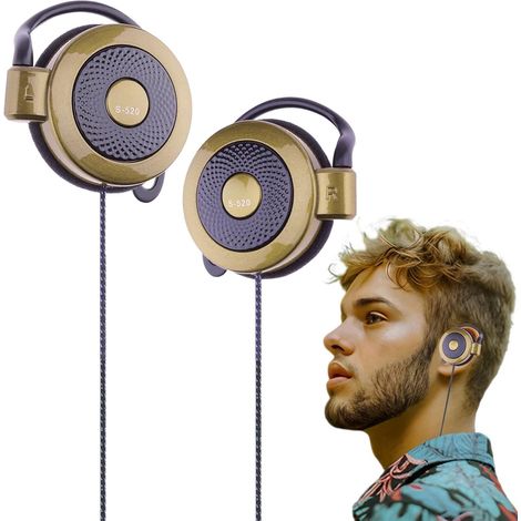 Écouteurs filaires - Casque stéréo avec crochet d'oreille 3,5 mm (1/5)