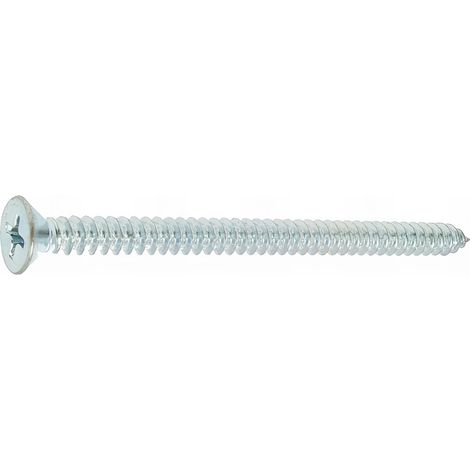 500 Vis tôle tête fraisée DIN7982 acier zingués blanc Diamètre 2,9 mm - Longueur 16 mm mm - Diamètre 2.9 mm