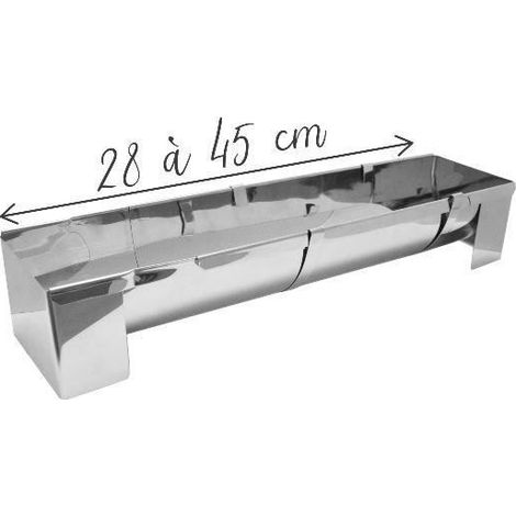 Moule à bûche extensible - SCRAPCOOKING - Inox - XXL - 28 à 45cm - L 9.9cm x H 9.9cm (1/5)