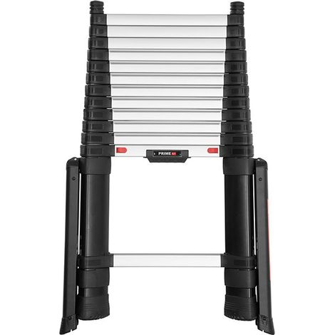 Matisère – Échelle télescopique 4.10m avec stabilisateurs – Hauteur de travail max. 4.90m – Marches de 50mm – Aluminium anodisé – TEL72241STAB