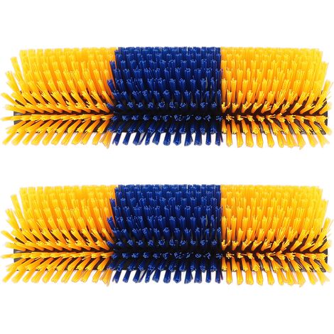 Lot de 2 brosses à gratter pour animaux d'élevage, massage complet pour soulager les démangeaisons du dos des chevaux, bovins et moutons (jaune). (1/5)