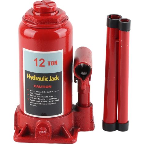 SJLERST Cric Bouteille hydraulique 12T, Cric à Piston/Compact pour Voiture Van Bateau Camion Caravane (1/5)