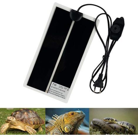 Chauffant Reptile, PeSandy 28x15CM Tapis Chauffant Terrarium Réglable avec Contrôle De La Température pour Reptiles -Tortue, Serpents, Lézards, Geckos, Araignées -Tapis De Sécurité Pour Aquarium (1/4)