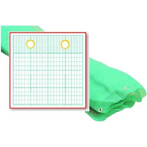Red para andamios con ojales, verde, 25 metros, altura 180 cm
