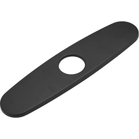 Dekorative Armaturenplatte, kratzfest, Edelstahl, 10 Zoll, Schwarz (1/4)