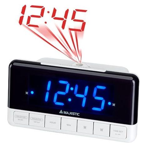 New Majestic SVE-337P Digitaler Wecker Schwarz, Weiß