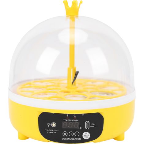 Couveuse à œufs pour éclosion contrôle humidité température lampe à œufs tourne-œufs automatique (1/5)