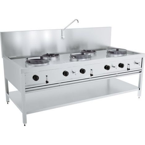 Table wok à gaz 3x17kw + 2x9kw - Combisteel (1/2)