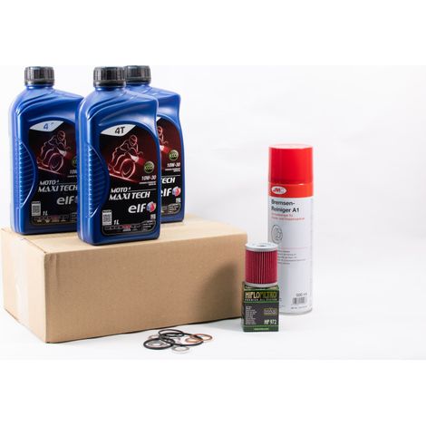 Kit Entretien Vidange Standard pour SUZUKI AN 250 BURGMAN de 2001 à 2006 - ELF MOTO 4 MAXI TECH 10w30 3L
