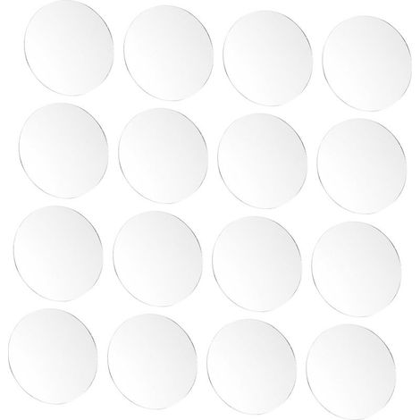 100 Blatt handgefertigte Linsen, kleine runde Spiegel für (1/5)