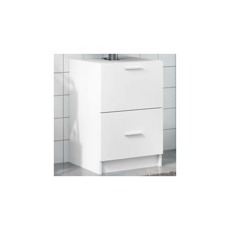 Armoire d'évier blanc 40x37x59 bois d'ingénierie (1/5)