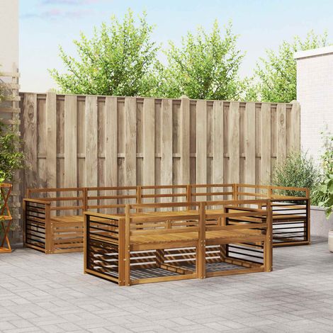 vidaXL Outdoor-Sofagarnitur 7 pcs Natur Massivholz Akazie (1/5)