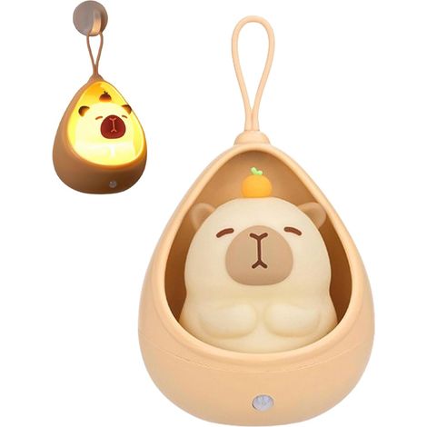 Lampe Veilleuse Capybara - Lumière Mignonne Capybara - Peluche Lumineuse (1/5)