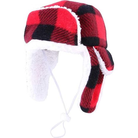 Chapeau pour chien avec cache-oreilles, bonnet chaud et ajustable pour animaux de compagnie, en coton et peluche, pour chiens de petite et moyenne taille. (1/5)