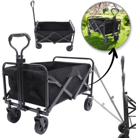 Carrello di trasporto pieghevole in metallo, rimorchio da giardino, magazzino XL (1/5)