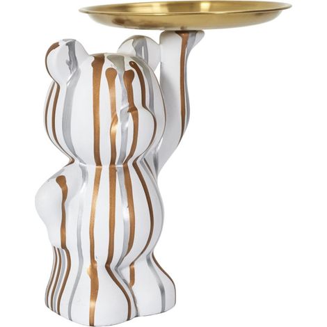 Vide-Poche Statue "Ourson" 23cm Blanc (1/4)