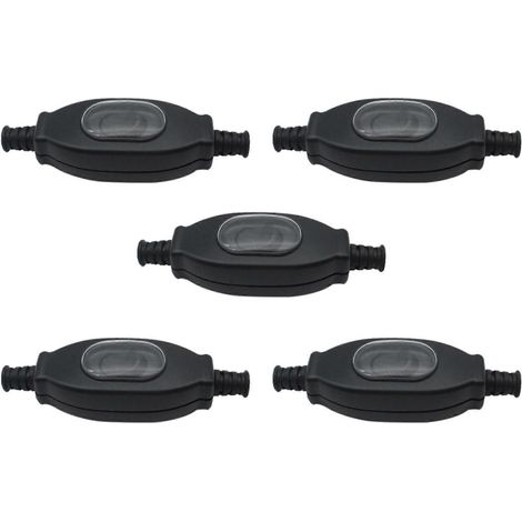Interrupteur en ligne étanche 5 x 3 A 250 V, 8 mm, IP65, à contact argenté et à double coupure, avec protection contre la poussière. (1/5)