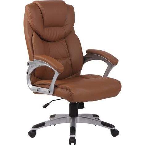 Sedia da ufficio Texas V2 in similpelle marrone chiaro (1/5)
